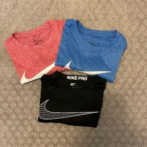 Boys Nike dri-fit shirts set of 3